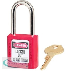 Master Lock Zenex Red Steel Lockout Padlock