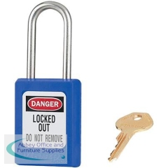 Master Lock Zenex Blue Steel Lockout Padlock