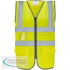 Arco Ultra Yellow Zip-Up Hi-Vis Vest 5XL