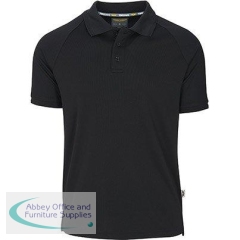 Trojan Black Antibacterial Wicking Polo Shirt M