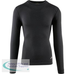 Trojan Black Long-Sleeve Wicking Base-Layer Vest XS