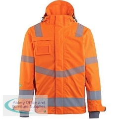Arco Responsible Orange Waterproof Hi-Vis Coat 4XL