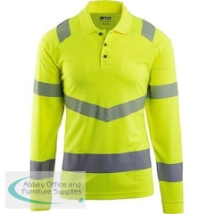 Arco Responsible Yellow Long-Sleeve Hi-Vis Polo Shirt M