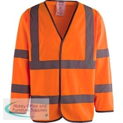 Arco Orange Long-Sleeve Hi-Vis Vest L