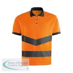 Arco Orange Hi-Vis Polo Shirt M