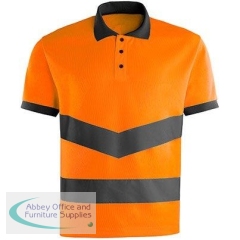 Arco Orange Hi-Vis Polo Shirt L