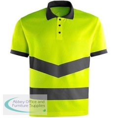 Arco Yellow Hi-Vis Polo Shirt M