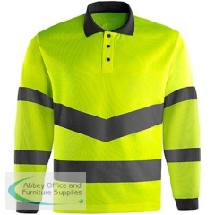 Arco Yellow Long-Sleeve Hi-Vis Polo Shirt 3XL