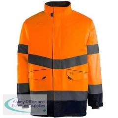 Arco Orange/Navy Waterproof Hi-Vis Coat 3XL