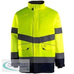 Arco Yellow/Navy Waterproof Hi-Vis Coat L