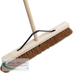 Soft 610mm Coco Broom with 1.Wooden Handle
