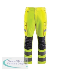 Arco Yellow Hi-Vis Cargo Trousers with Kneepad Pockets 32R
