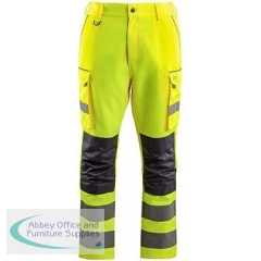 Arco Yellow Hi-Vis Cargo Trousers with Kneepad Pockets 38R