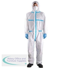 Arco White Type 4B/5B/6B Chemical Coverall L