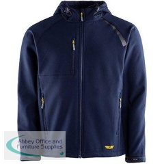 Trojan Men\'s Navy Hooded Softshell Jacket XL