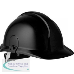 Arco Champion Plus Black Unvented Wheel-Ratchet Safety Helmet