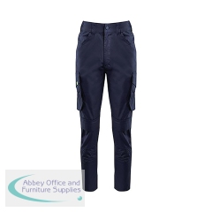 Arco Responsible Women\'s Navy Cargo Trousers with Kneepad Pockets 10R