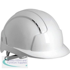 JSP EvoLite White Vented Slip-Ratchet Safety Helmet