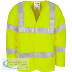 Arco Yellow Long-Sleeve Flame-Retardant Hi-Vis Vest 2XL