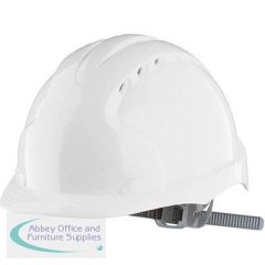 JSP Evo3 White Vented Slip-Ratchet Safety Helmet