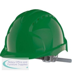 JSP Evo3 Green Vented Slip-Ratchet Safety Helmet