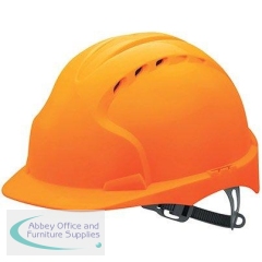 JSP Evo3 Orange Vented Slip-Ratchet Safety Helmet