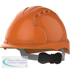 JSP Evo3 Orange Vented Wheel-Ratchet Safety Helmet