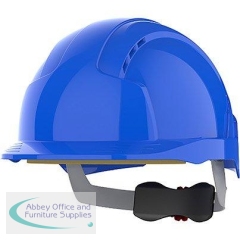 JSP EvoLite Blue Vented Wheel-Ratchet Safety Helmet