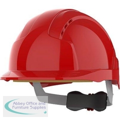 JSP EvoLite Red Vented Wheel-Ratchet Safety Helmet