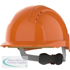 JSP EvoLite Orange Vented Wheel-Ratchet Safety Helmet
