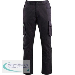 Arco Responsible Men\'s Black Cargo Trousers with Kneepad Pockets 38S