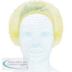 Arco Essentials Yellow Disposable Mob Caps (Pack of 2000)