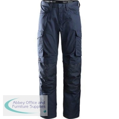 Snickers Workwear Service 6801 Men\'s Navy Trouser with Kneepad Pockets 41R 058