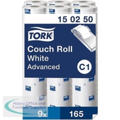 Tork Advanced C1 White Couch Roll (Pack of 9)