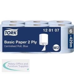 Tork M2 Blue Centrefeed Basic Paper Towel Roll 150m (Pack of 6)