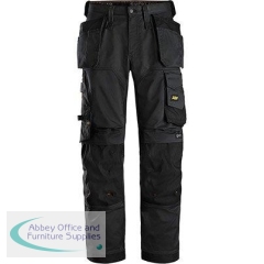 Snickers Workwear AllroundWork 6251 Men\'s Black Trousers with Holster Pockets 31S 088