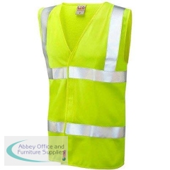 Leo Milford Yellow Flame-Retardant Hi-Vis Vest M