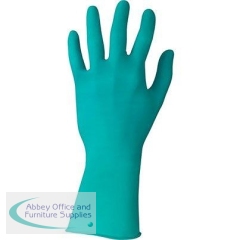 Ansell TNT 92-605 Green Long-Cuff Nitrile Disposable Gloves XL (Pack of 100)