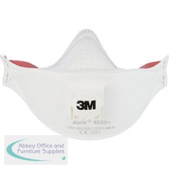 3M Aura 9332+ Valved Fold-Flat FFP3 Dust Mask (Pack of 10)