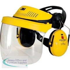3M G500 Industrial Face Shield with Ear Defenders