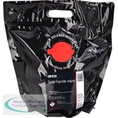 Arco Safe Hands Alcohol Hand Wipes in Quick-Release Dispenser