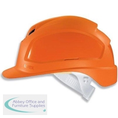 Uvex Pheos B Orange Vented Slip-Ratchet Safety Helmet