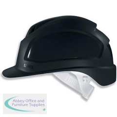 Uvex Pheos B Black Vented Slip-Ratchet Safety Helmet