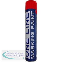 One Line Red Line Marker Paint Spray 750ml (Pack of 12)