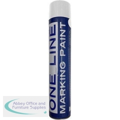 One Line White Line Marker Paint Spray 750ml (Pack of 12)