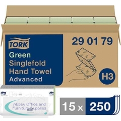 Tork Advanced H3 Green Single-Fold Paper Towel Pack (Pack of 15)