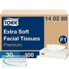 Tork Premium F1 White Extra-Soft Facial Tissues (Pack of 30)