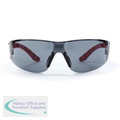 Riley Stream Red Grey-Lens Safety Glasses