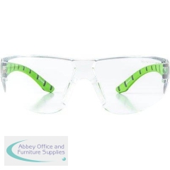 Riley Stream Green Clear-Lens Safety Glasses