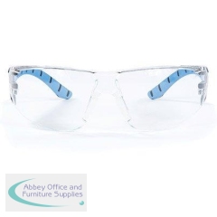 Riley Stream Blue Clear-Lens Safety Glasses